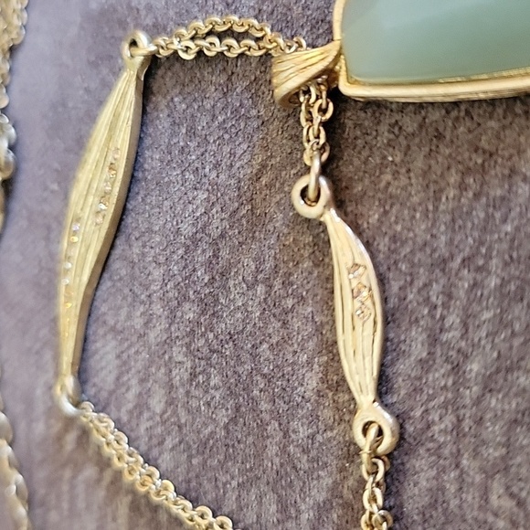 Chloe & ISABEL Double Chain Aventurine Freeform Pendant Necklace - Picture 4 of 7